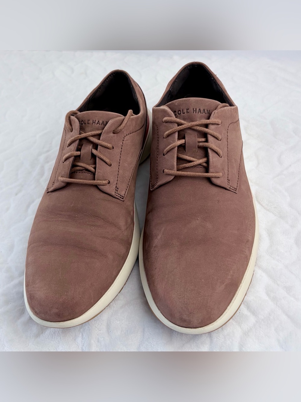 Cole Haan Grand Troy Oxford Brown Suede Shoes Men’s Size 9 Classic Neutral